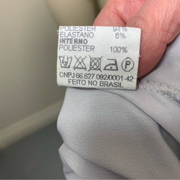 VINTAGE Silver Gray Maxi Dress Halter Straps Metallic Cinched Festive Gown XS/S - Picture 11 of 11